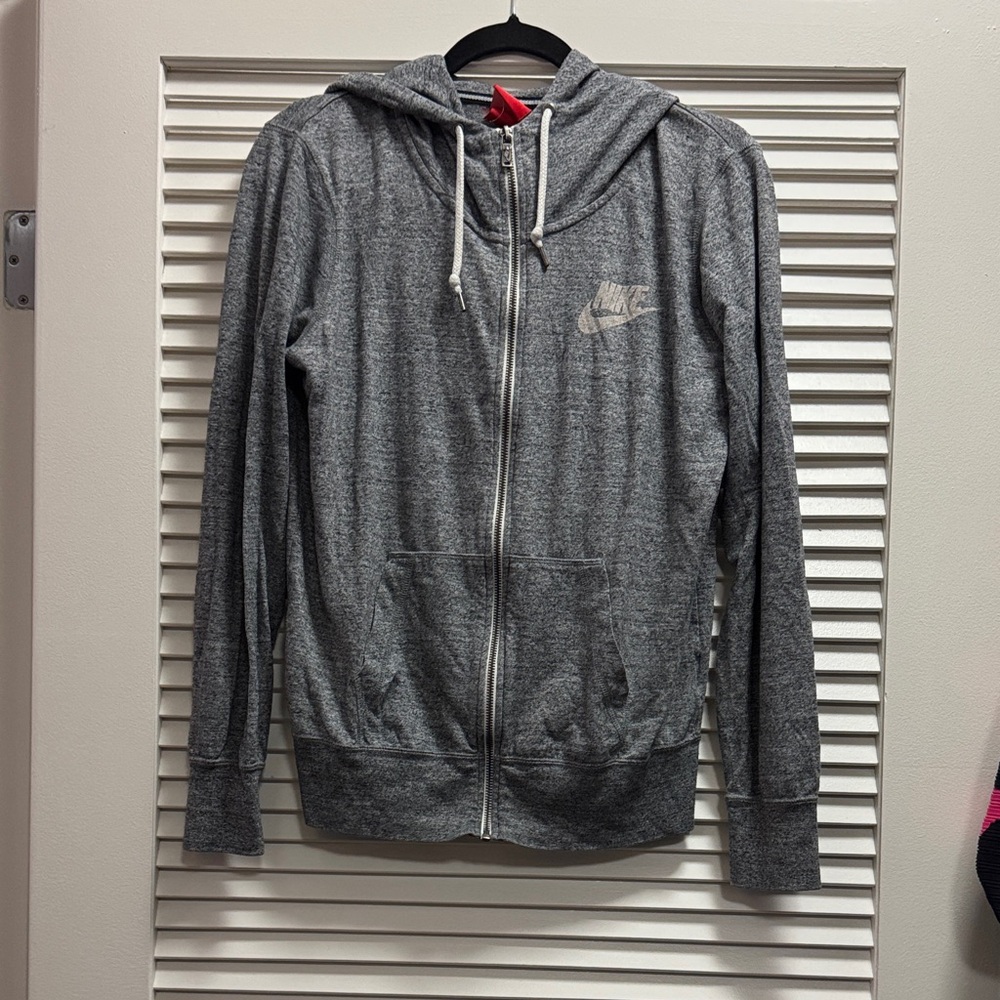Nike Heather Gray Full-Zip Hoodie